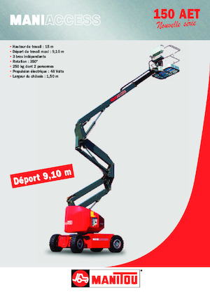 व्हील्ड आर्टिकुलेटिंग बूम लिफ्ट Manitou 150 AET