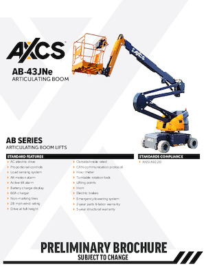व्हील्ड आर्टिकुलेटिंग बूम लिफ्ट AXCS AB-43JNE 