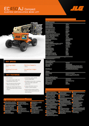 व्हील्ड आर्टिकुलेटिंग बूम लिफ्ट JLG EC450AJ Compact