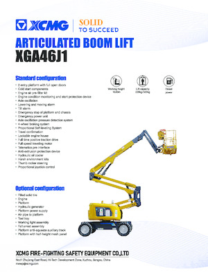व्हील्ड आर्टिकुलेटिंग बूम लिफ्ट XCMG XGA46J1