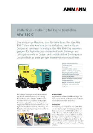 व्हील्ड एस्फाल्ट पेवर Ammann AFW 150 G