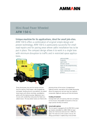 व्हील्ड एस्फाल्ट पेवर Ammann AFW 150 G