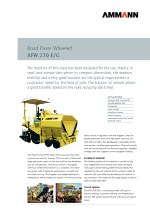 व्हील्ड एस्फाल्ट पेवर Ammann AFW 270 E/G