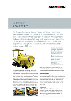 व्हील्ड एस्फाल्ट पेवर Ammann AFW 270 E/G