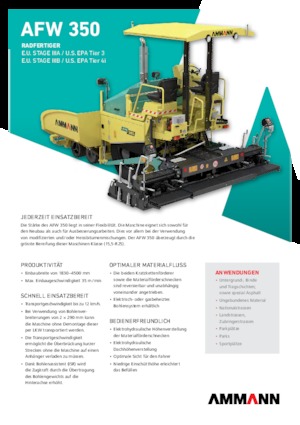 व्हील्ड एस्फाल्ट पेवर Ammann AFW 350 E/G