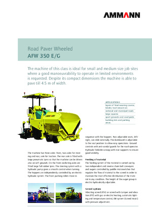 व्हील्ड एस्फाल्ट पेवर Ammann AFW 350 E/G