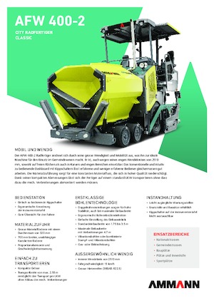 व्हील्ड एस्फाल्ट पेवर Ammann AFW 400-2