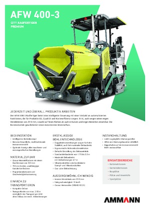 व्हील्ड एस्फाल्ट पेवर Ammann AFW 400-3
