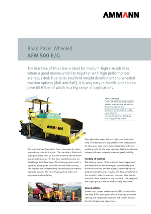 व्हील्ड एस्फाल्ट पेवर Ammann AFW 500 E/G