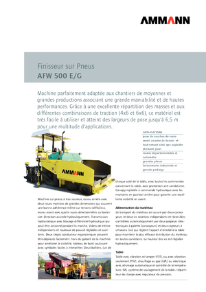 व्हील्ड एस्फाल्ट पेवर Ammann AFW 500 E/G