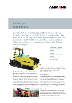 व्हील्ड एस्फाल्ट पेवर Ammann AFW 500 E/G