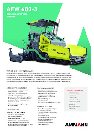 व्हील्ड एस्फाल्ट पेवर Ammann AFW 600-3