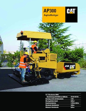 व्हील्ड एस्फाल्ट पेवर Caterpillar AP300F