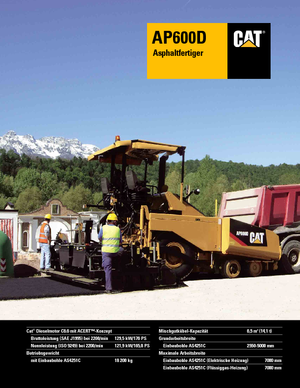 व्हील्ड एस्फाल्ट पेवर Caterpillar AP600D