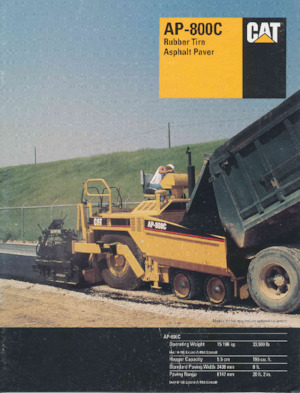 व्हील्ड एस्फाल्ट पेवर Caterpillar AP800C