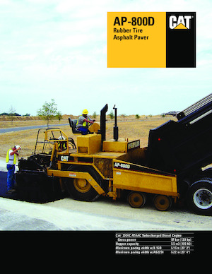 व्हील्ड एस्फाल्ट पेवर Caterpillar AP800D