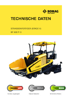 व्हील्ड एस्फाल्ट पेवर Bomag BF 600 P-3 S 500