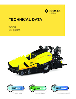 व्हील्ड एस्फाल्ट पेवर Bomag CR 1030 W