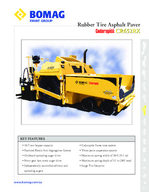 व्हील्ड एस्फाल्ट पेवर Bomag CR 652 RX