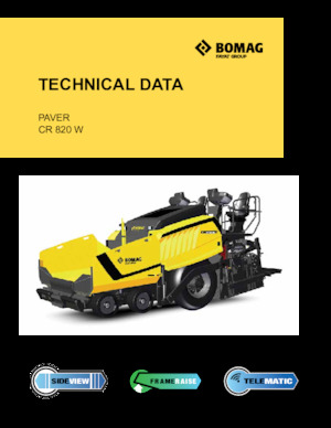 व्हील्ड एस्फाल्ट पेवर Bomag CR 820 W