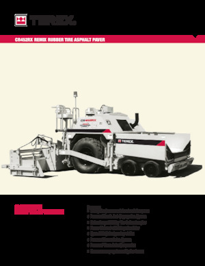 व्हील्ड एस्फाल्ट पेवर Terex CR452RX