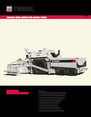व्हील्ड एस्फाल्ट पेवर Terex CR552RX