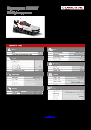 व्हील्ड एस्फाल्ट पेवर Dynapac D30W