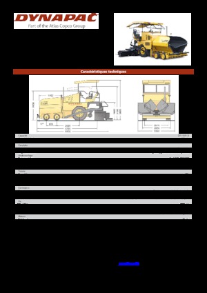 व्हील्ड एस्फाल्ट पेवर Dynapac DF 125 P/D