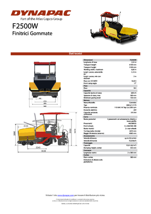 व्हील्ड एस्फाल्ट पेवर Dynapac F 2500 W 