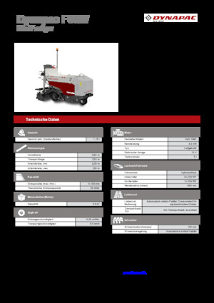 व्हील्ड एस्फाल्ट पेवर Dynapac F80W