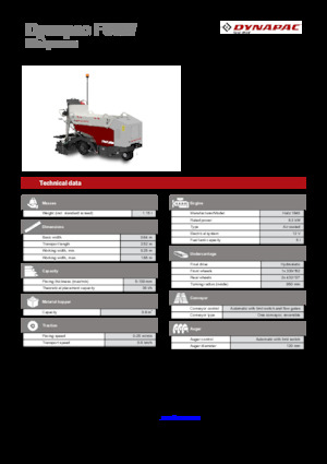 व्हील्ड एस्फाल्ट पेवर Dynapac F80W