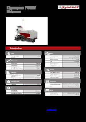 व्हील्ड एस्फाल्ट पेवर Dynapac F80W