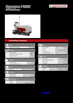 व्हील्ड एस्फाल्ट पेवर Dynapac F80W
