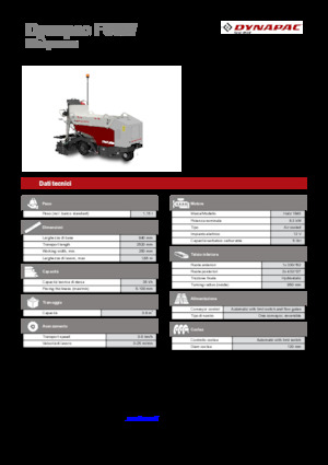 व्हील्ड एस्फाल्ट पेवर Dynapac F80W
