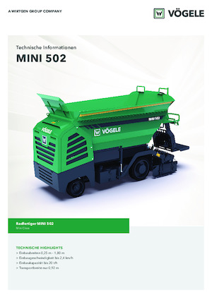 व्हील्ड एस्फाल्ट पेवर Vögele Mini 502