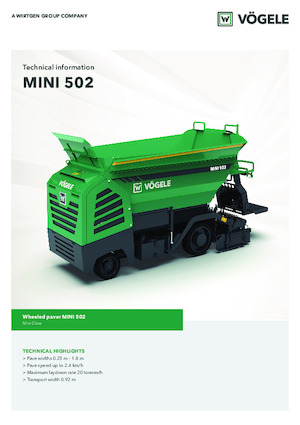 व्हील्ड एस्फाल्ट पेवर Vögele Mini 502
