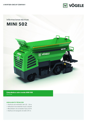 व्हील्ड एस्फाल्ट पेवर Vögele Mini 502