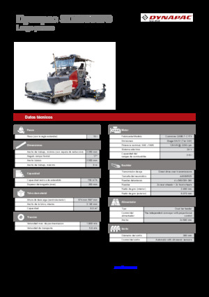 व्हील्ड एस्फाल्ट पेवर Dynapac SD2500WS