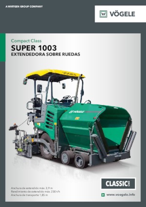व्हील्ड एस्फाल्ट पेवर Vögele Super 1003