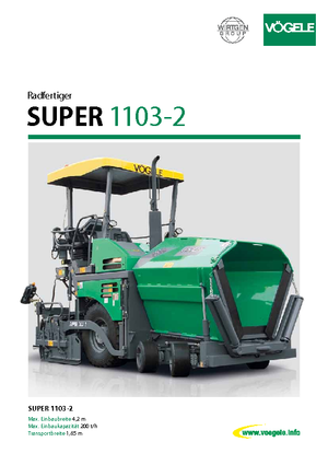 व्हील्ड एस्फाल्ट पेवर Vögele Super 1103-2