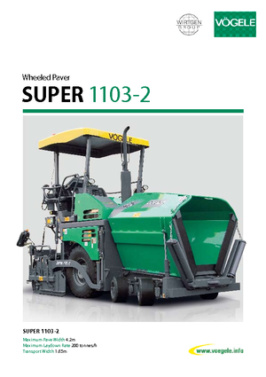व्हील्ड एस्फाल्ट पेवर Vögele Super 1103-2