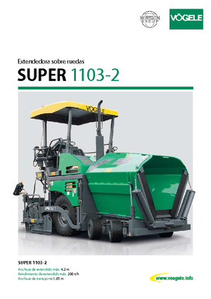 व्हील्ड एस्फाल्ट पेवर Vögele Super 1103-2
