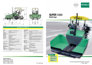 व्हील्ड एस्फाल्ट पेवर Vögele Super 1203