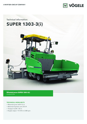 व्हील्ड एस्फाल्ट पेवर Vögele Super 1303-3i
