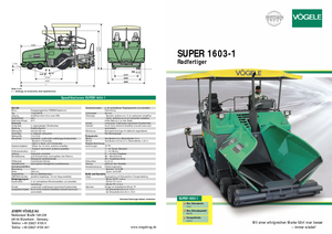 व्हील्ड एस्फाल्ट पेवर Vögele Super 1603-1