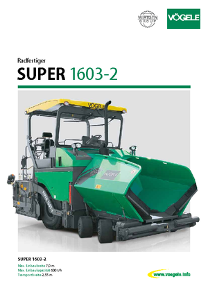 व्हील्ड एस्फाल्ट पेवर Vögele Super 1603-2