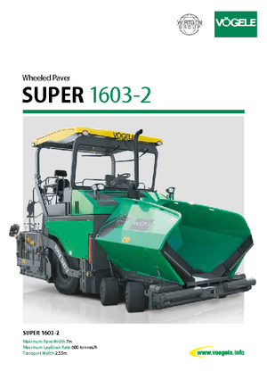 व्हील्ड एस्फाल्ट पेवर Vögele Super 1603-2