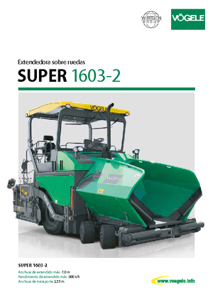 व्हील्ड एस्फाल्ट पेवर Vögele Super 1603-2