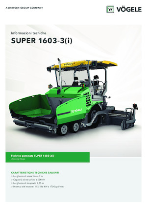व्हील्ड एस्फाल्ट पेवर Vögele Super 1603-3i