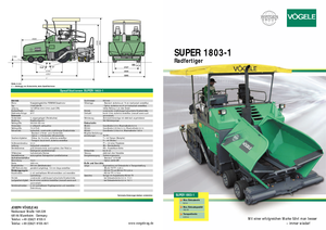 व्हील्ड एस्फाल्ट पेवर Vögele Super 1803-1